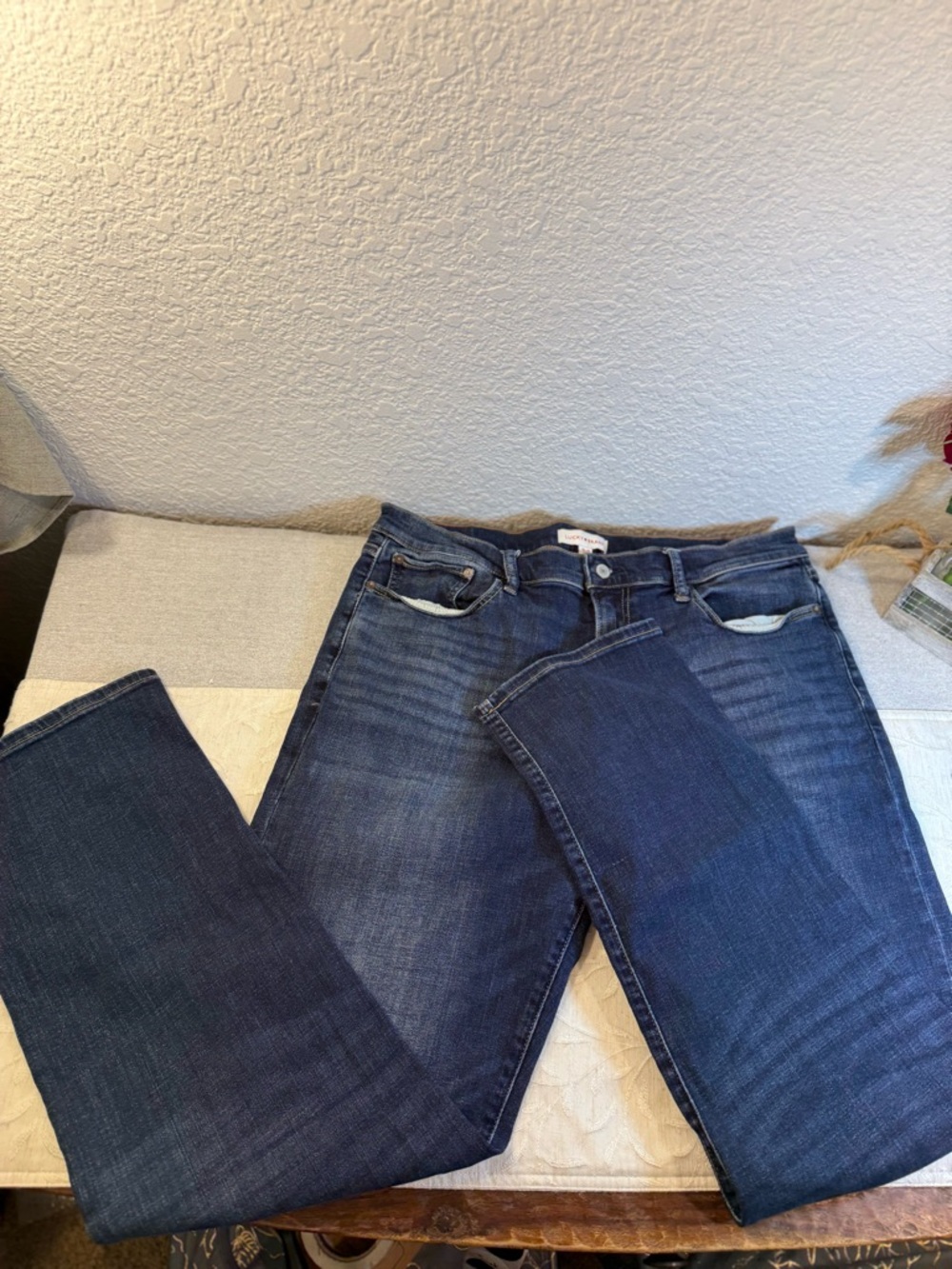 Lucky Brand 363 Vintage Straight Coolmax‎ Stretch Jeans Men’s 36x34 Dark Wash